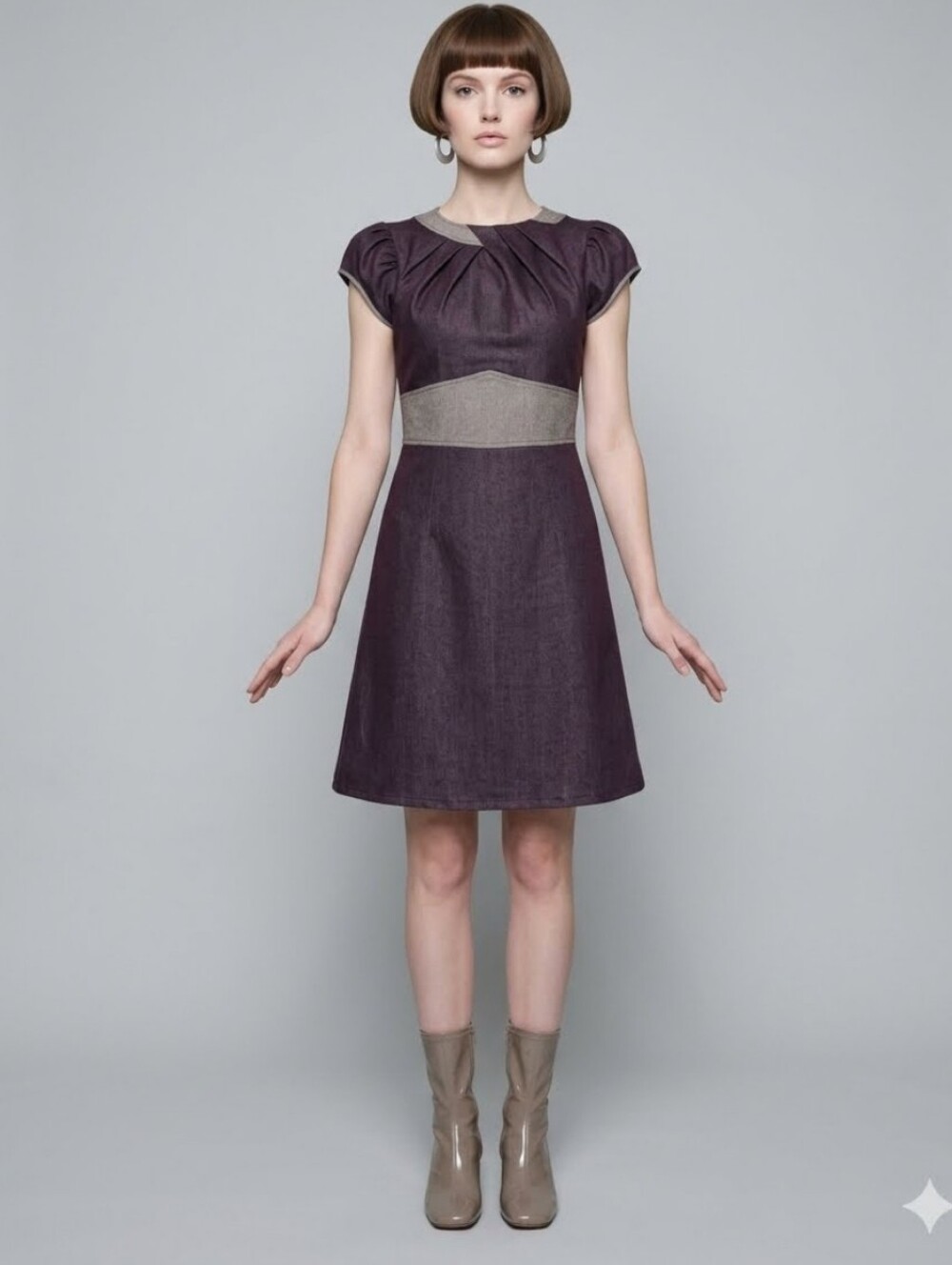 Spruce Clothing Vintage-Style 1960s Mod A-Line Dress, VGUC, Approximate Size S